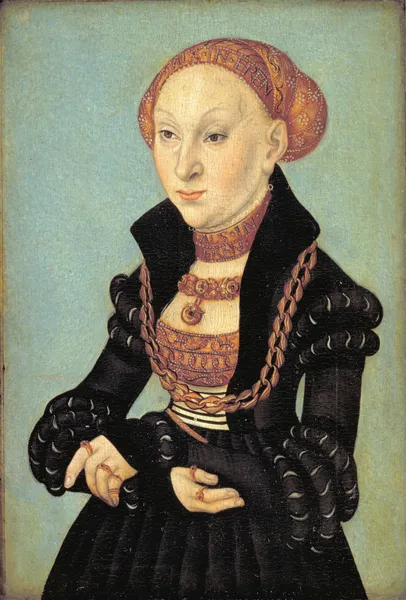 Portrait of the Electress Sibyl of Saxony (1510-1569) av Lucas Cranach the Elder