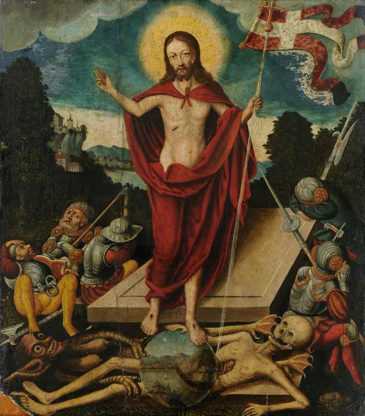 Resurrection Of Christ And The Triumph Over Death And Devil av Lucas Cranach the Elder