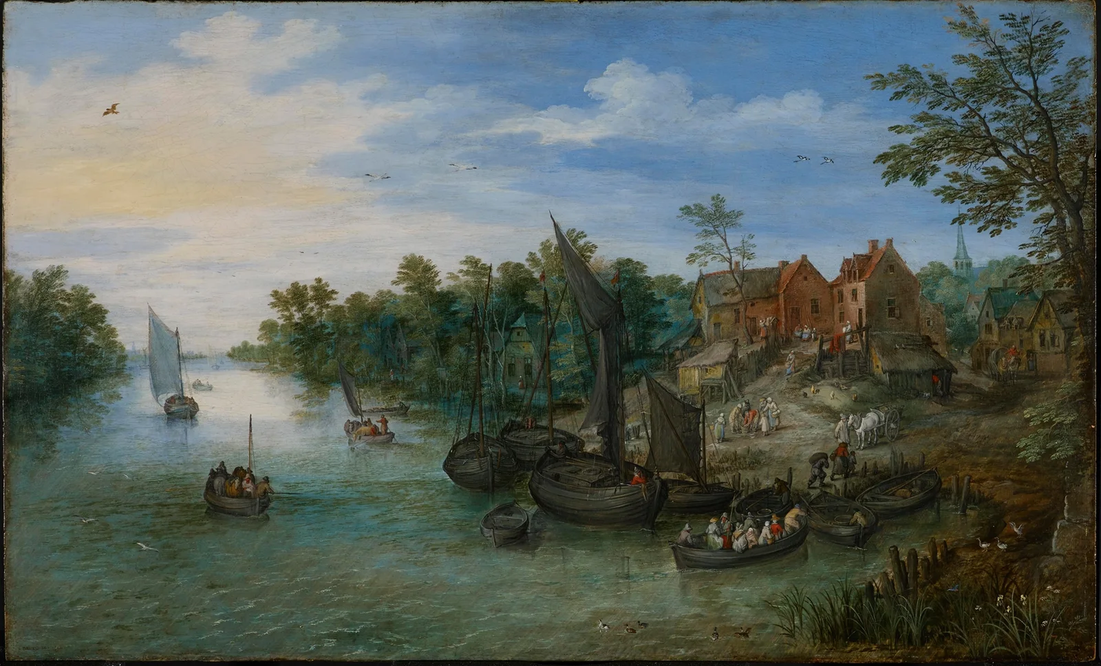 River Landscape av Jan Brueghel The Elder