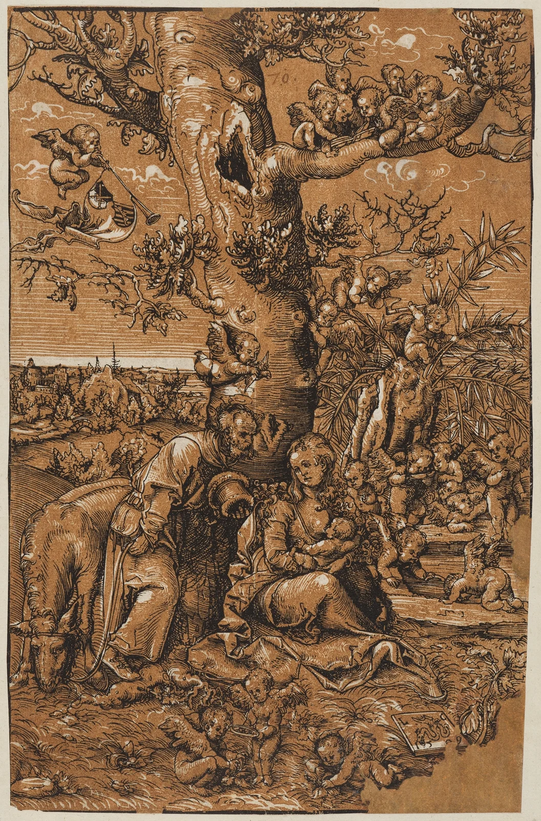 Ruhe auf der Flucht av Lucas Cranach the Elder