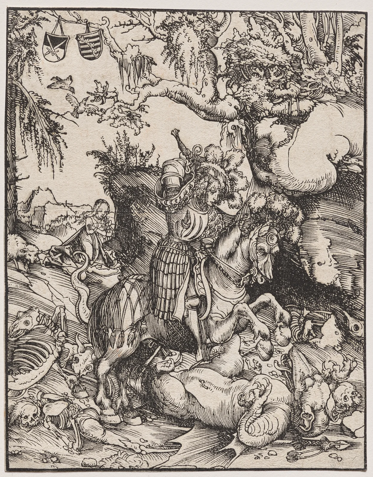Saint George Slaying the Dragon av Lucas Cranach the Elder