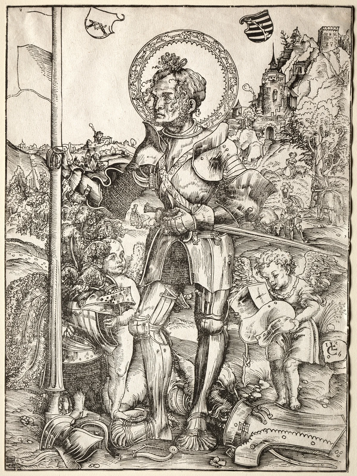 Saint George Standing av Lucas Cranach the Elder