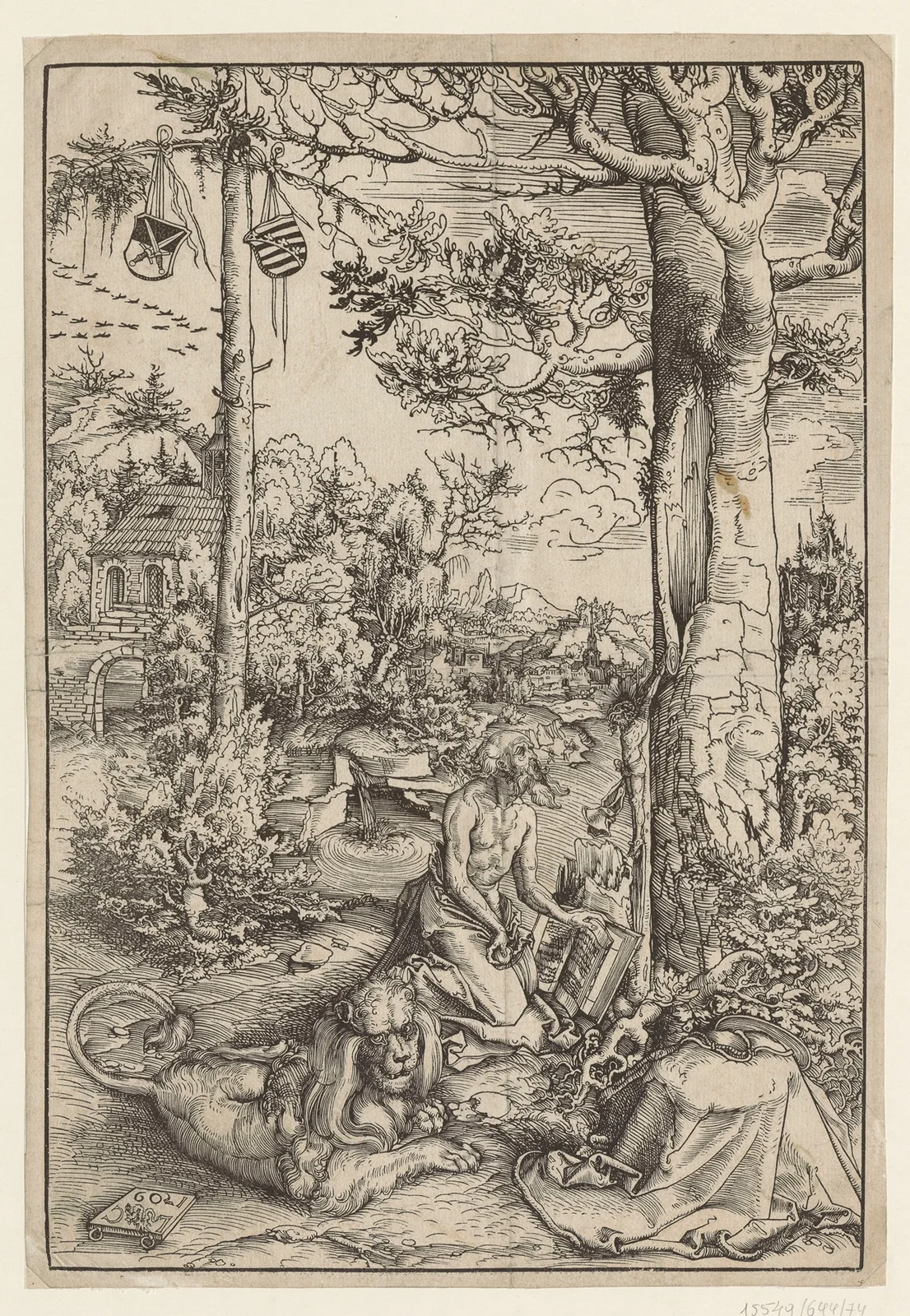 Saint Jerome in Penitence av Lucas Cranach the Elder
