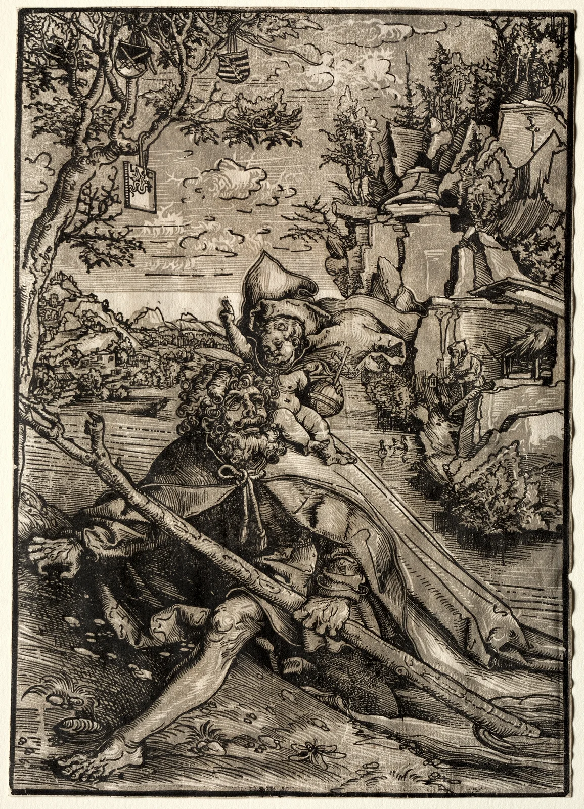 St. Christopher av Lucas Cranach the Elder