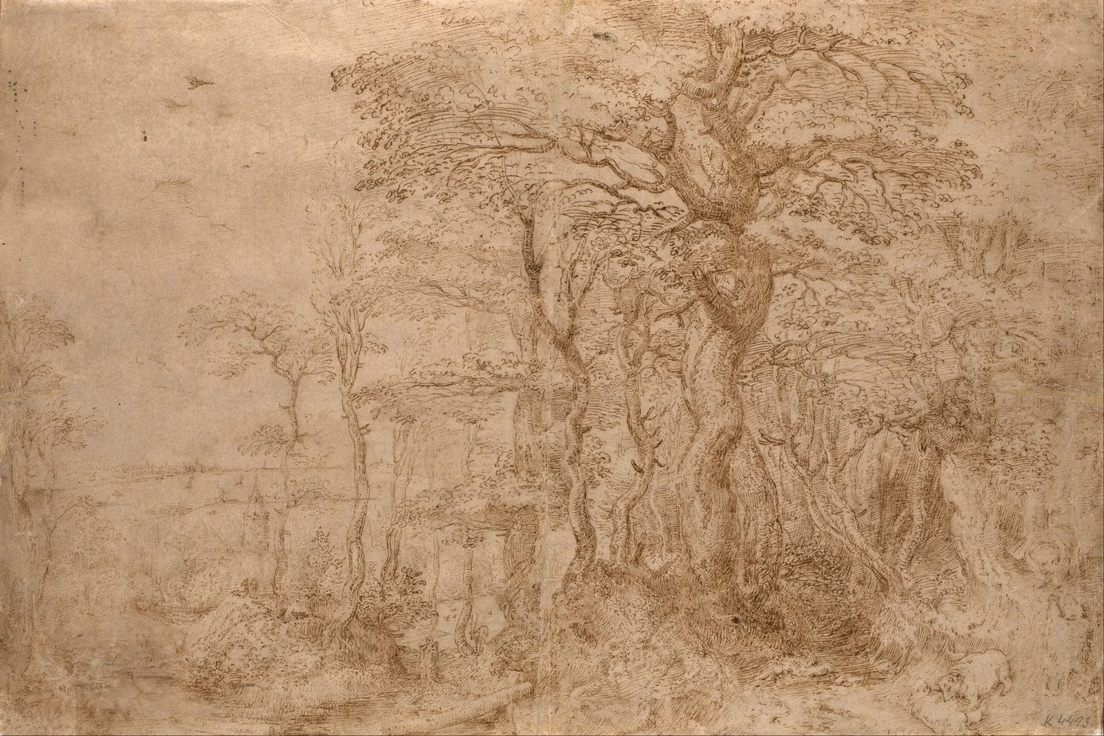 Sylvan Landscape with Five Bears av Pieter Bruegel The Elder