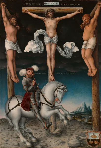 The Crucifixion with the Converted Centurion av Lucas Cranach the Elder
