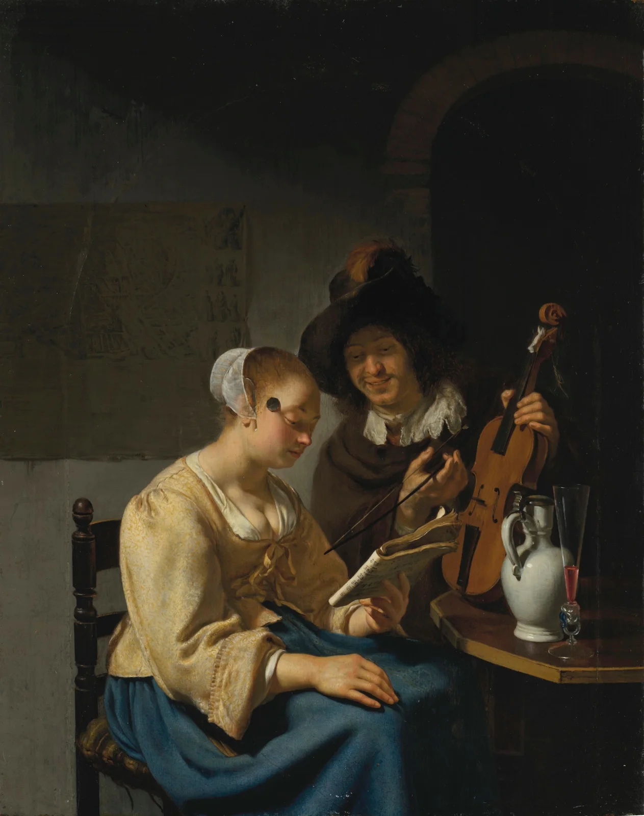 The Music Lesson av Frans van Mieris the Elder