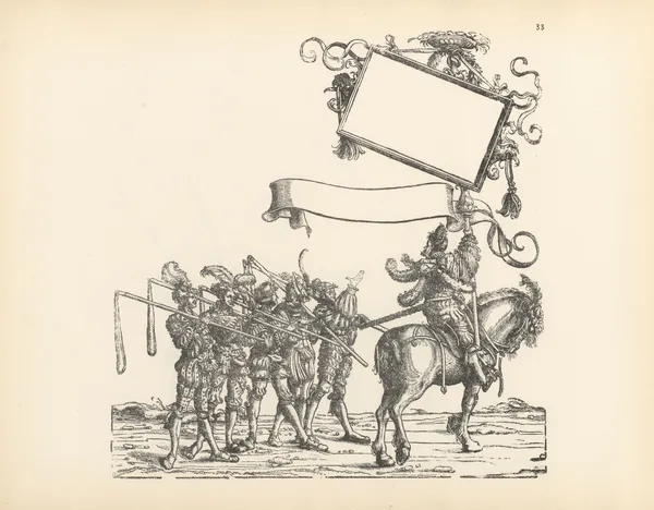 The Triumphs of the Emperor Maximilian I Pl.33 av Hans Burgkmair The Elder