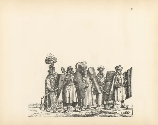 The Triumphs of the Emperor Maximilian I Pl.39 av Hans Burgkmair The Elder