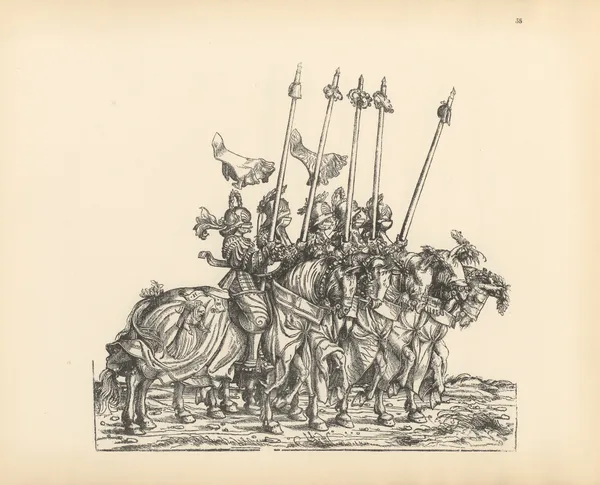 The Triumphs of the Emperor Maximilian I Pl.55 av Hans Burgkmair The Elder