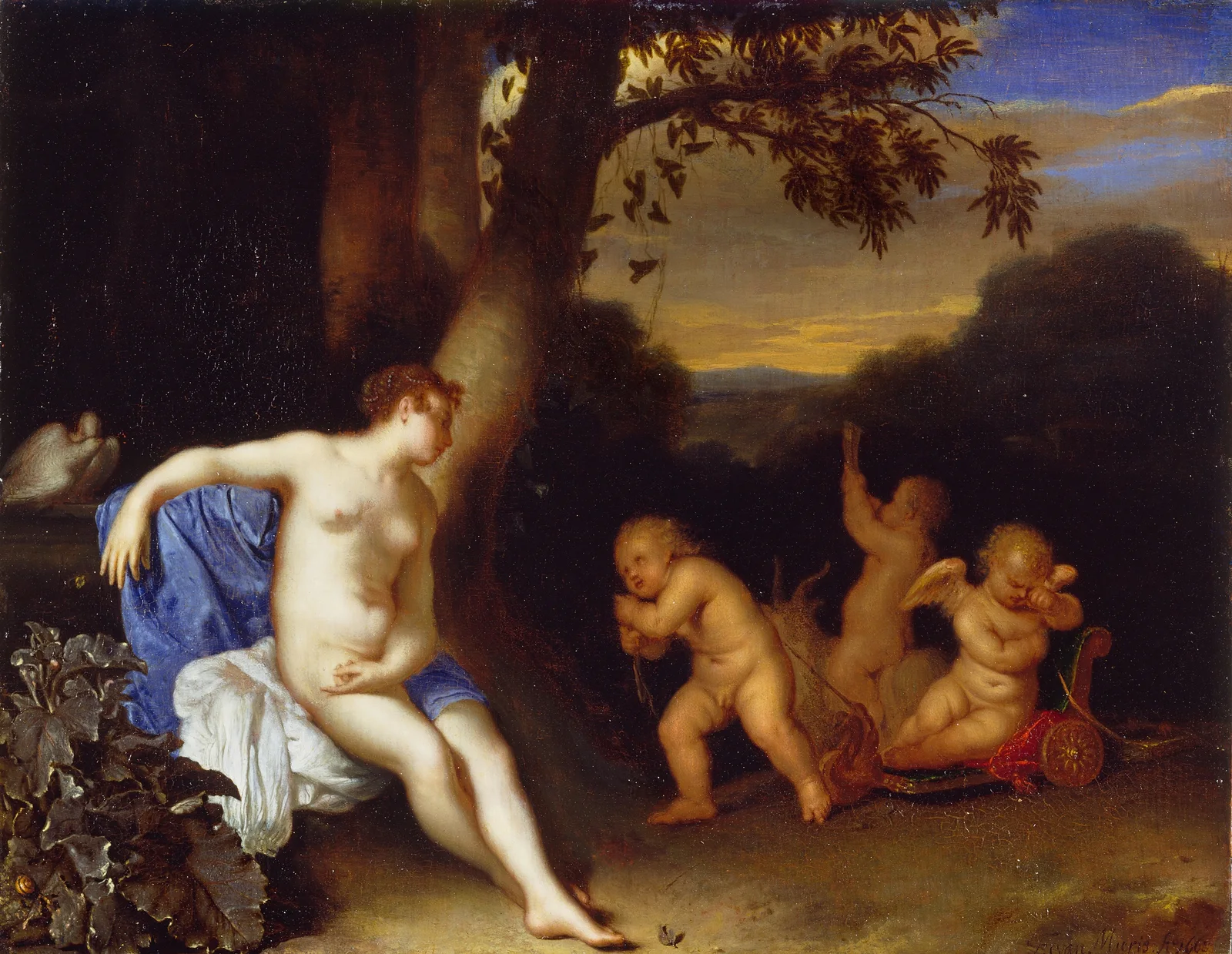 Venus and Cupid av Frans van Mieris the Elder