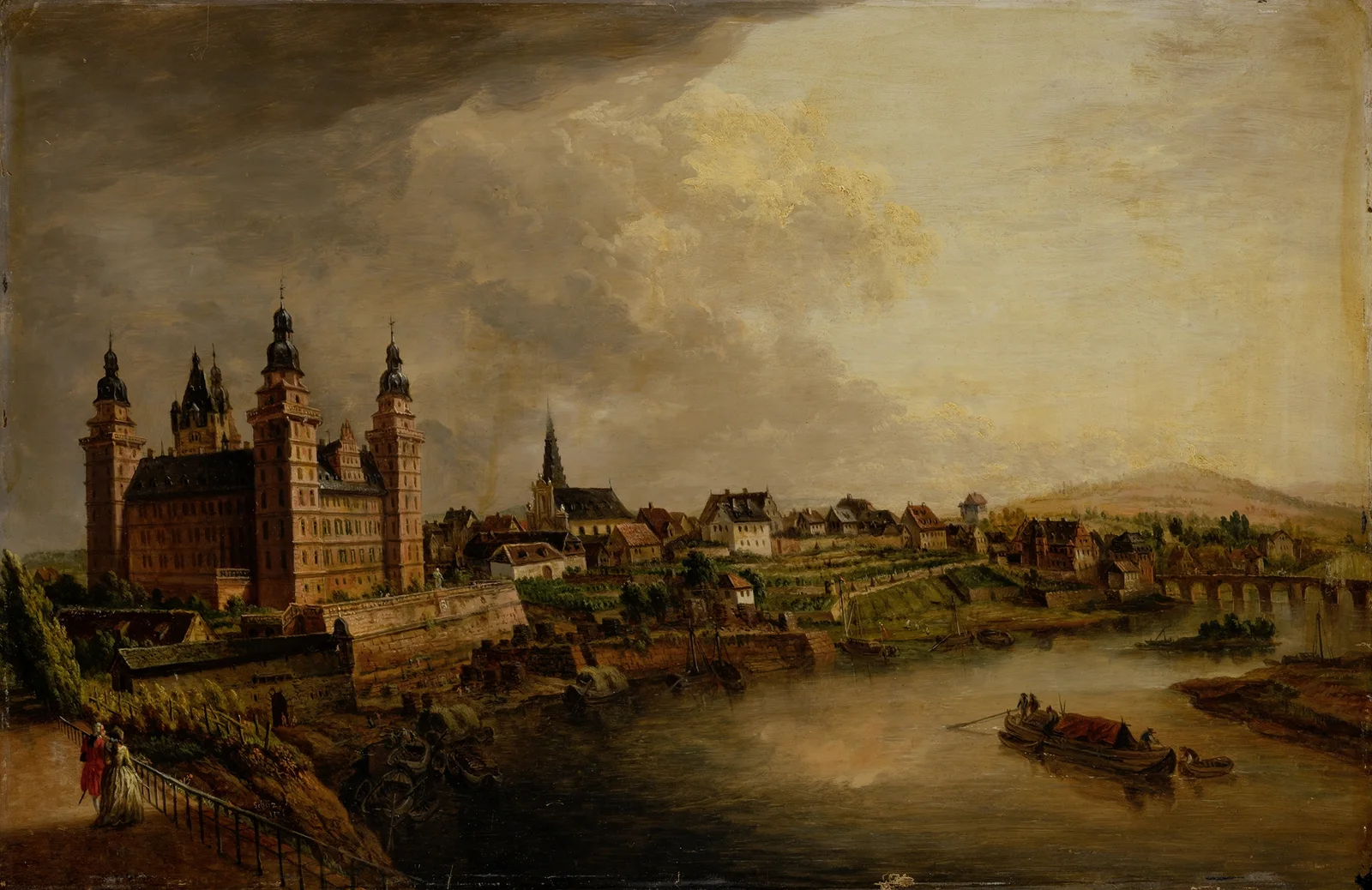View of Aschaffenburg av Christian Georg Schütz the elder