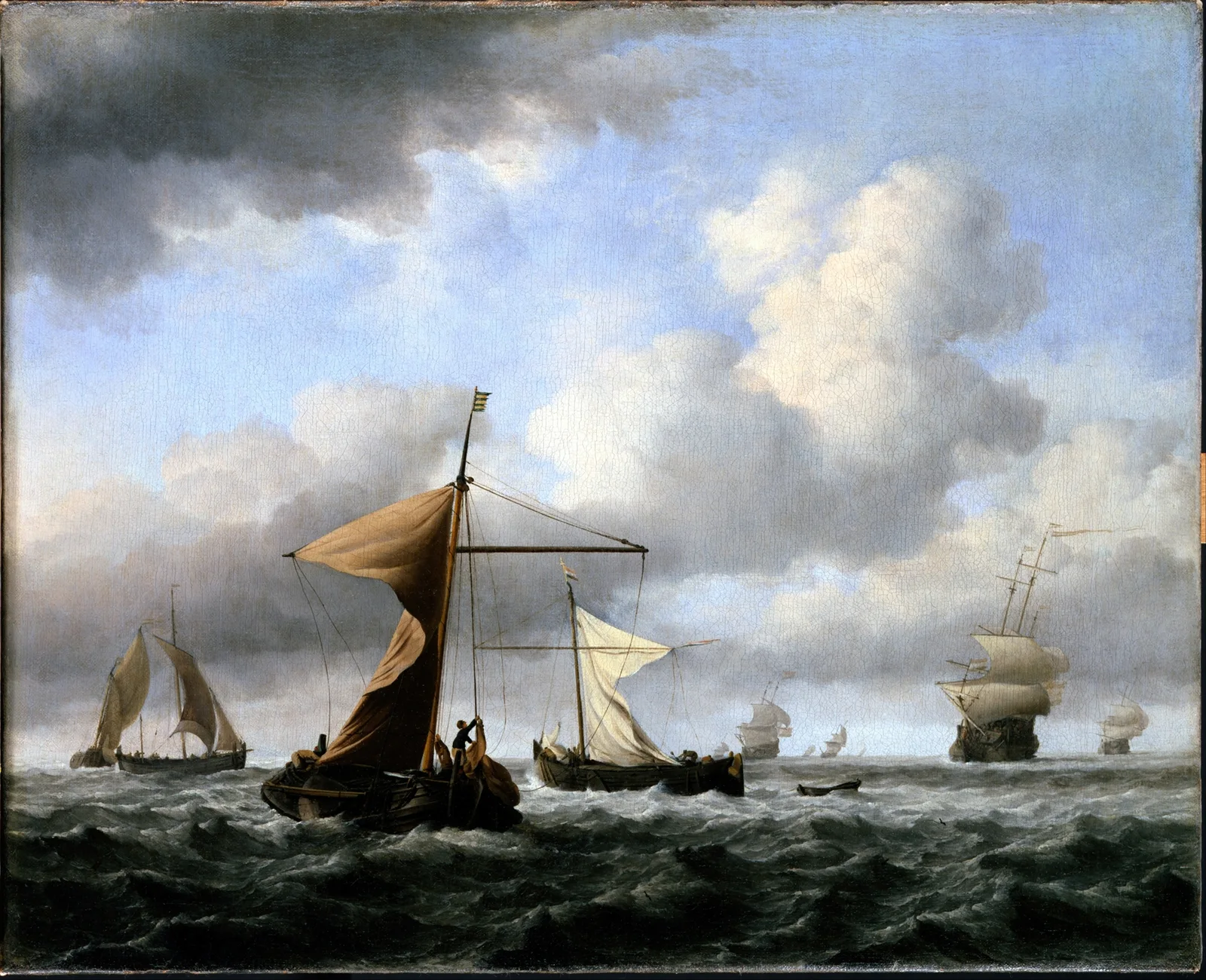 A Brisk Breeze av Willem van de Velde the Younger