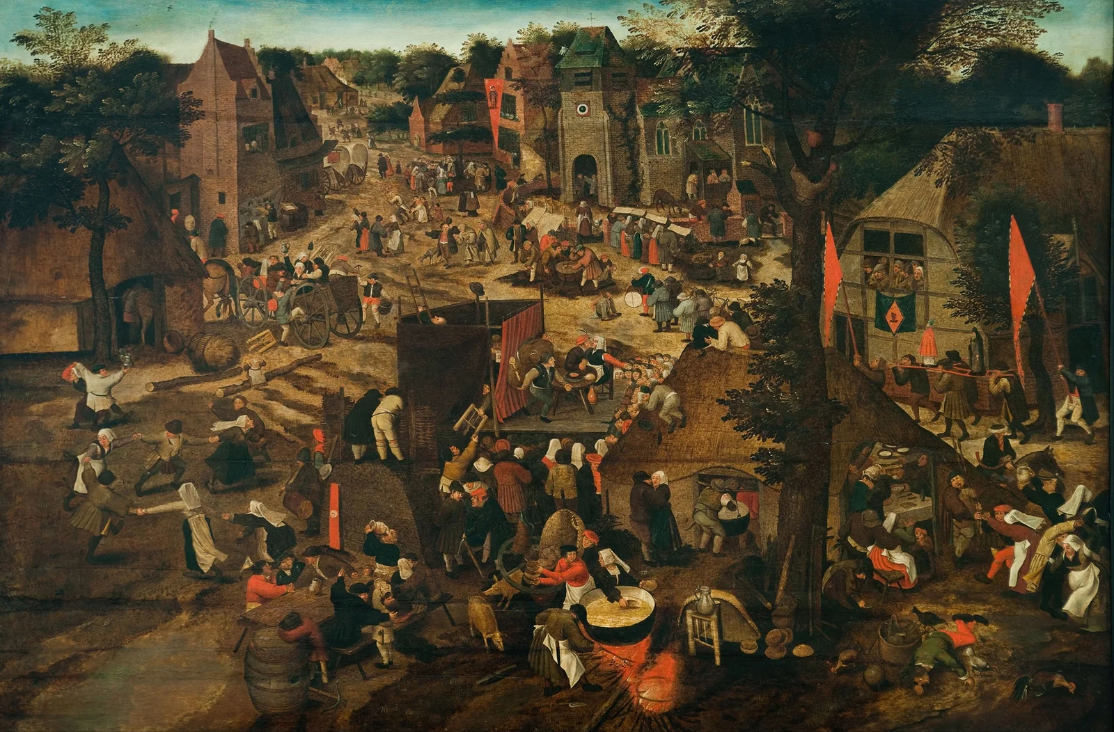A Village Fair (Village festival in Honour of Saint Hubert and Saint Anthony) av Pieter Brueghel The Younger