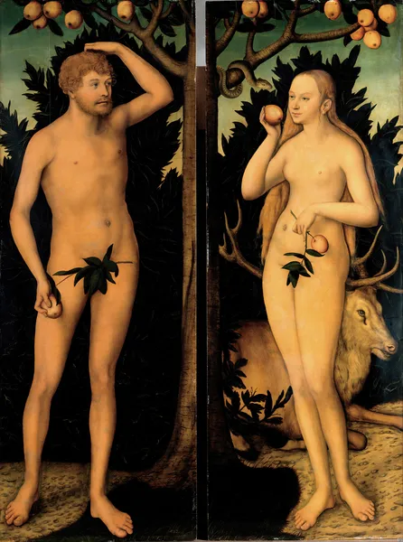Adam and Eve av Lucas Cranach the Younger