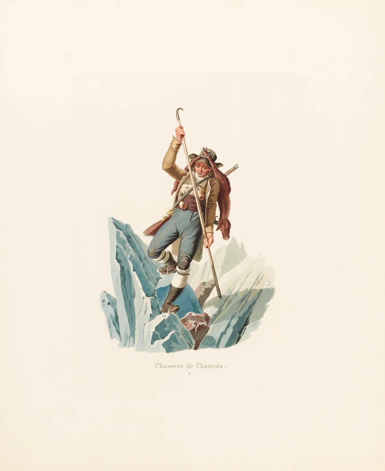 Chasseur de Chamois av Gabriel Lory the Younger