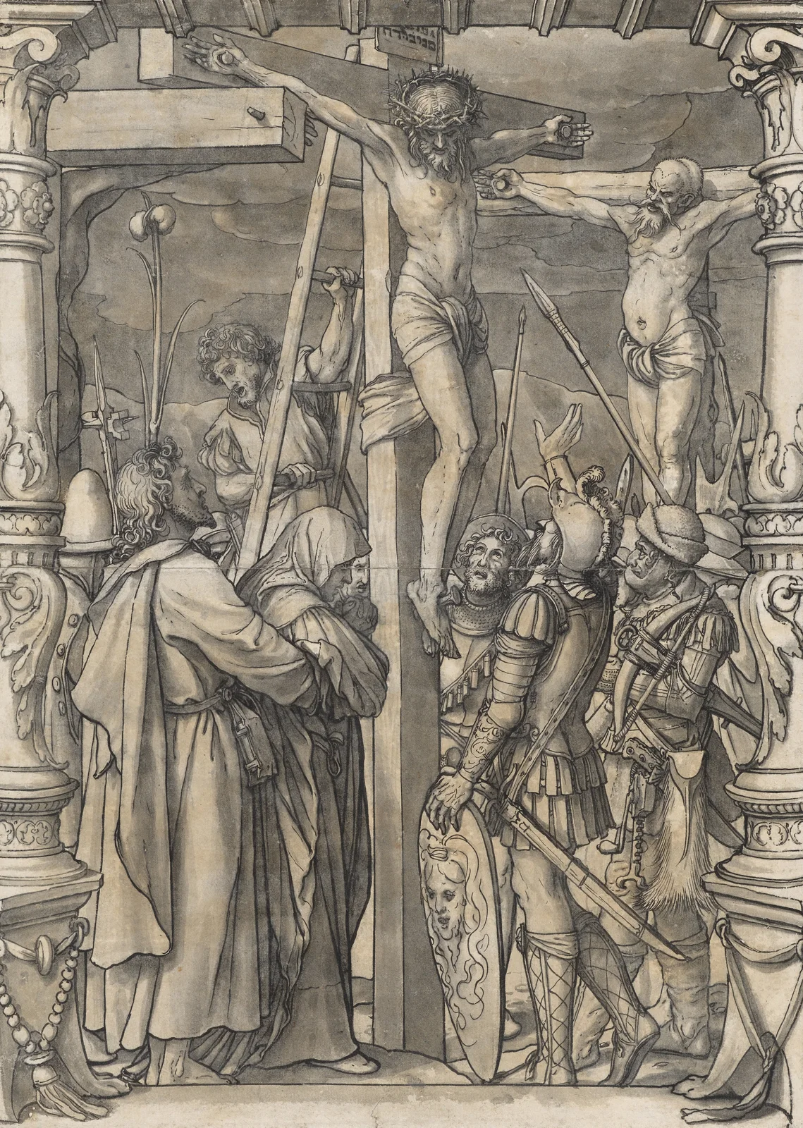 Christ on the cross av Hans Holbein The Younger