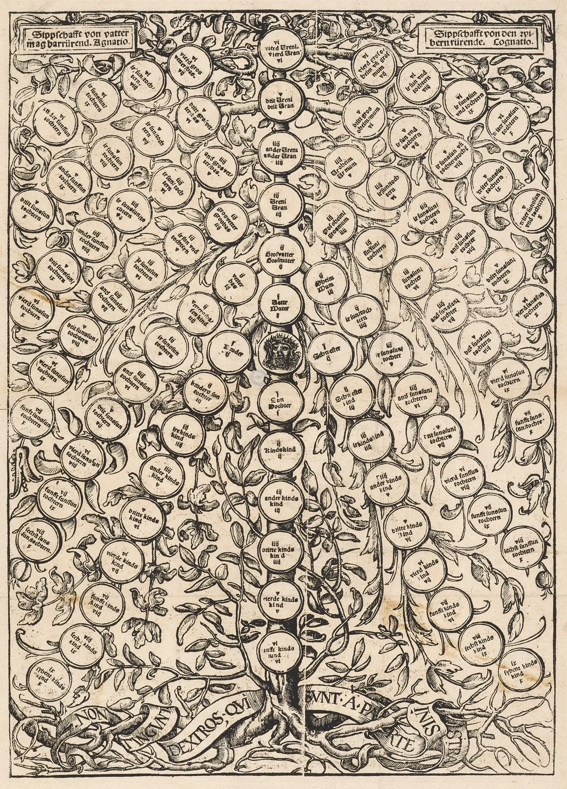 Genealogischer Baum av Hans Holbein The Younger