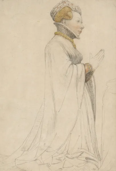 Jeanne de Boulogne, Herzogin von Berry av Hans Holbein The Younger