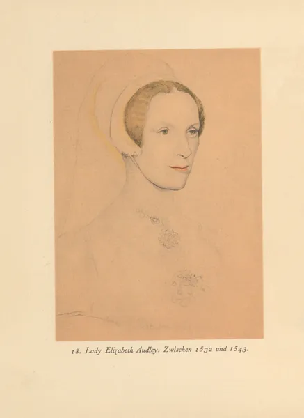 Lady Elizabeth Audley av Hans Holbein The Younger