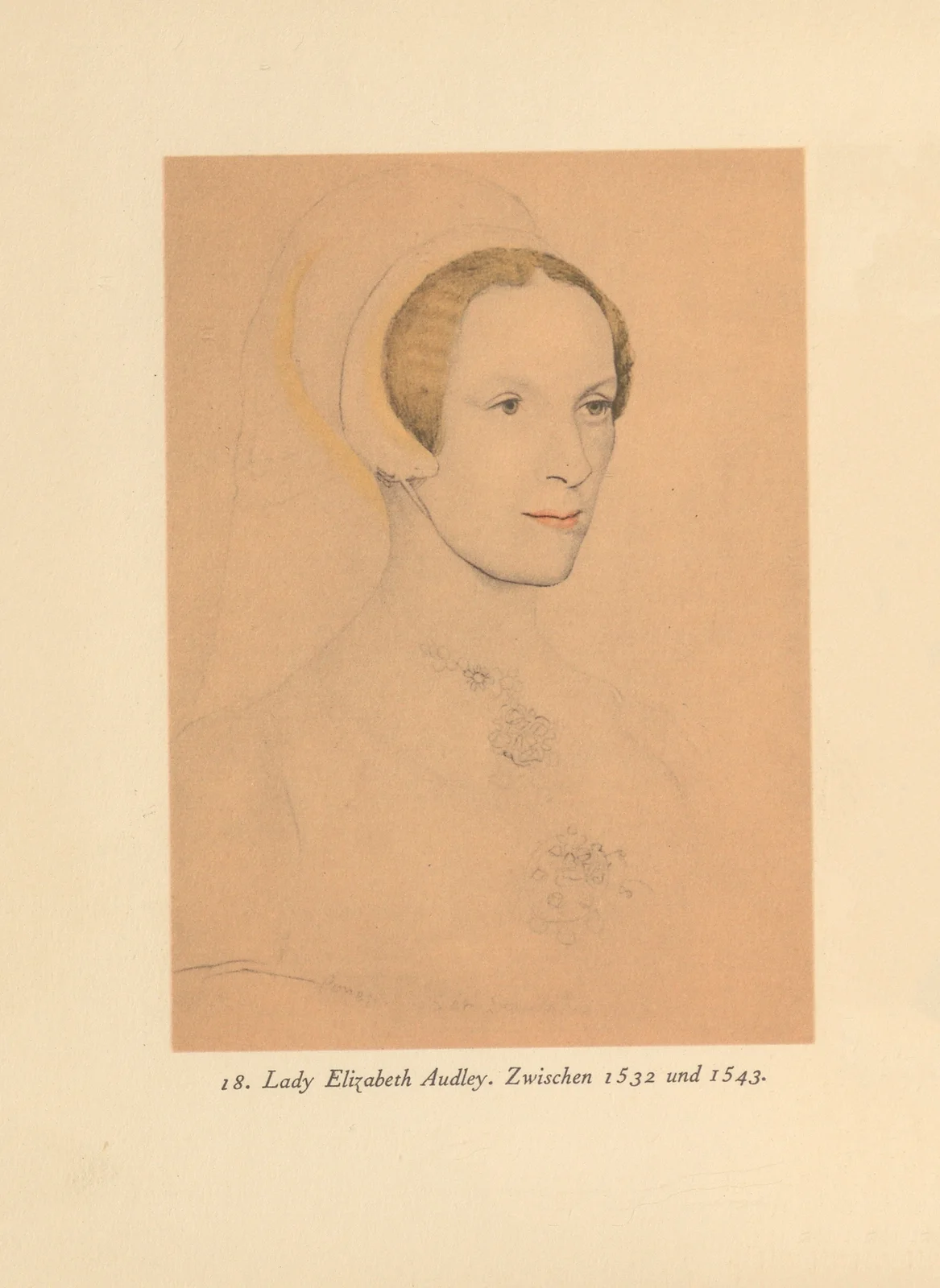 Lady Elizabeth Audley av Hans Holbein The Younger