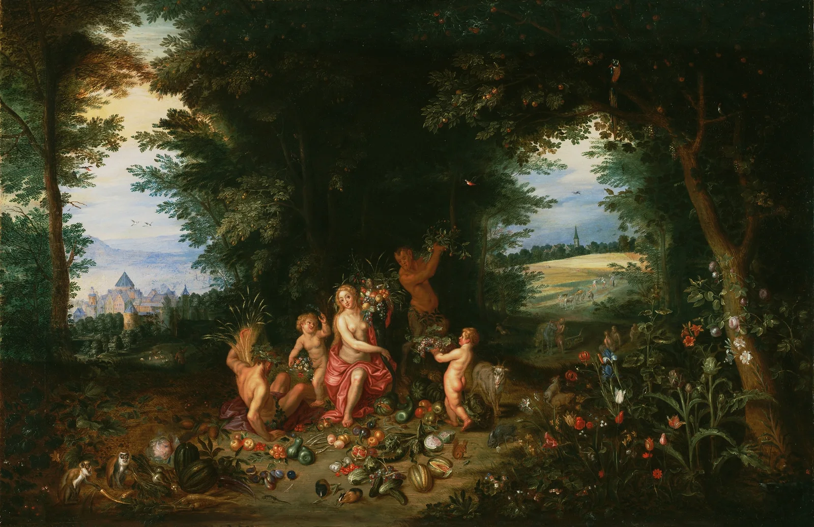 Landscape With Ceres (Allegory of Earth) av Jan Brueghel the Younger