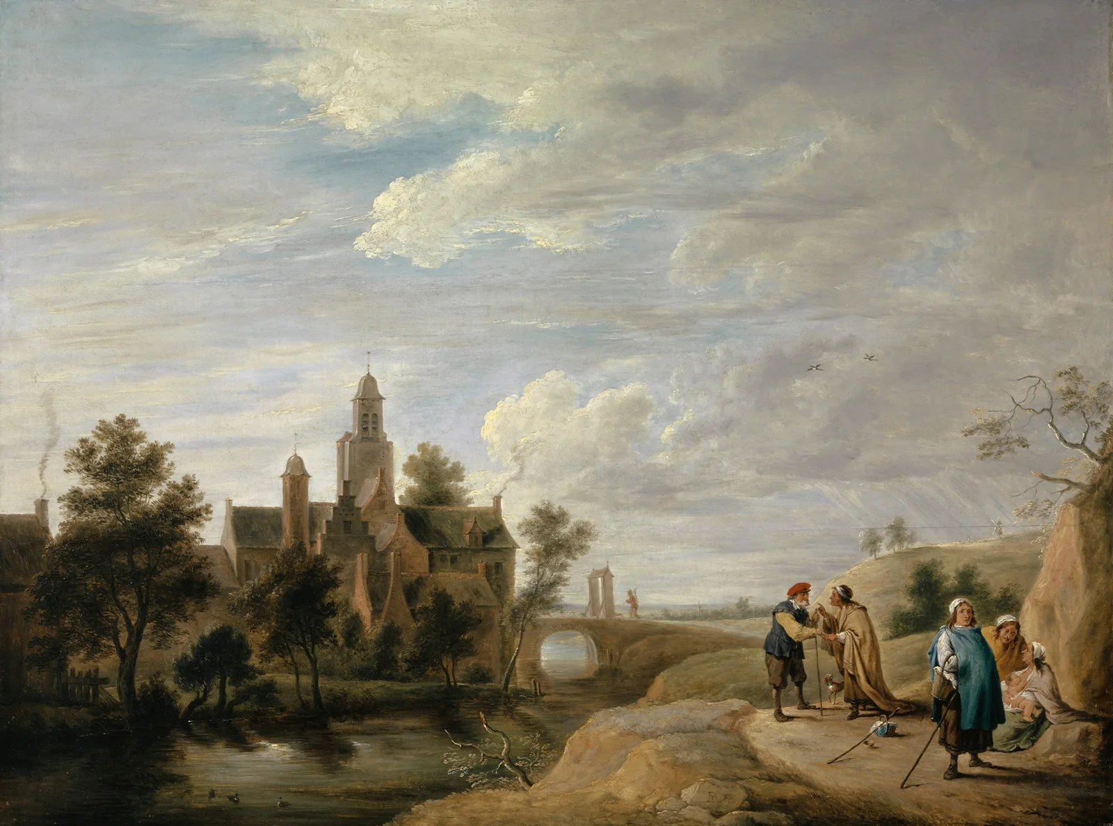 Landscape with Staffage Figures av David Teniers The Younger