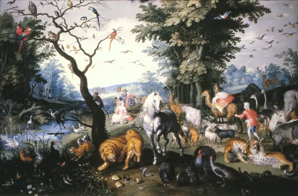 The animals entering Noah`s Ark av Jan Brueghel the Younger