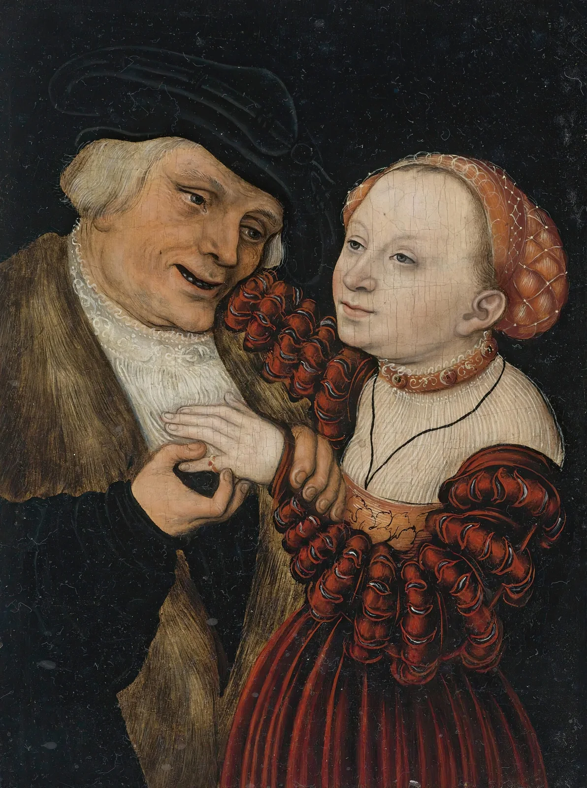 The Ill-Matched Lovers av Lucas Cranach the Younger