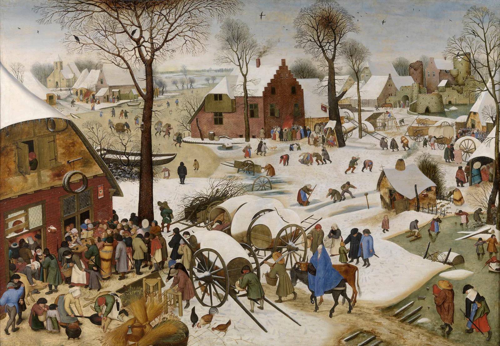 The People’s Census at Bethlehem av Pieter Brueghel The Younger