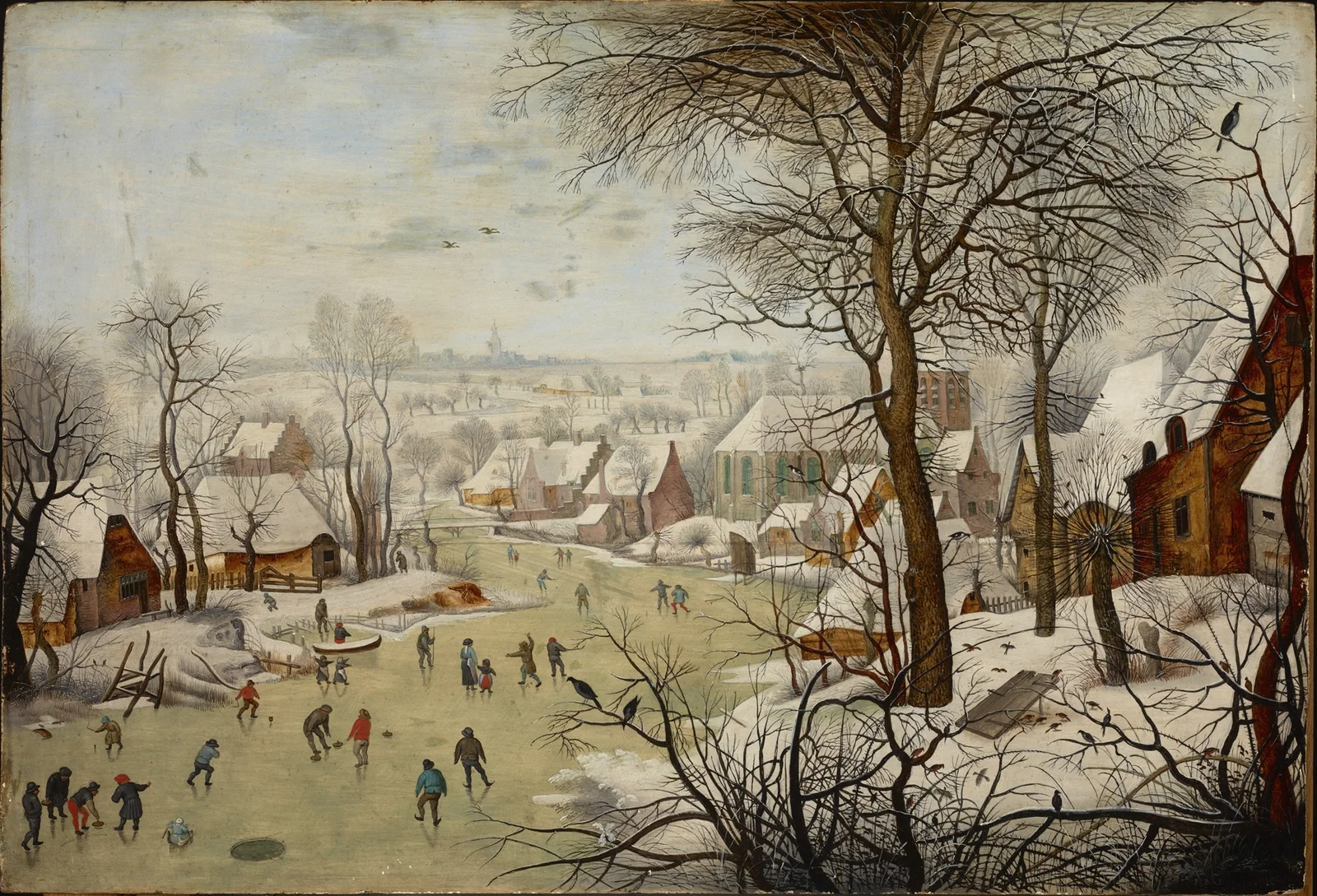 Winterlandscape with a Bird-trap av Pieter Brueghel The Younger