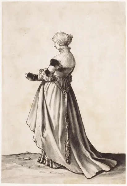 Woman Turned to the Left av Hans Holbein The Younger