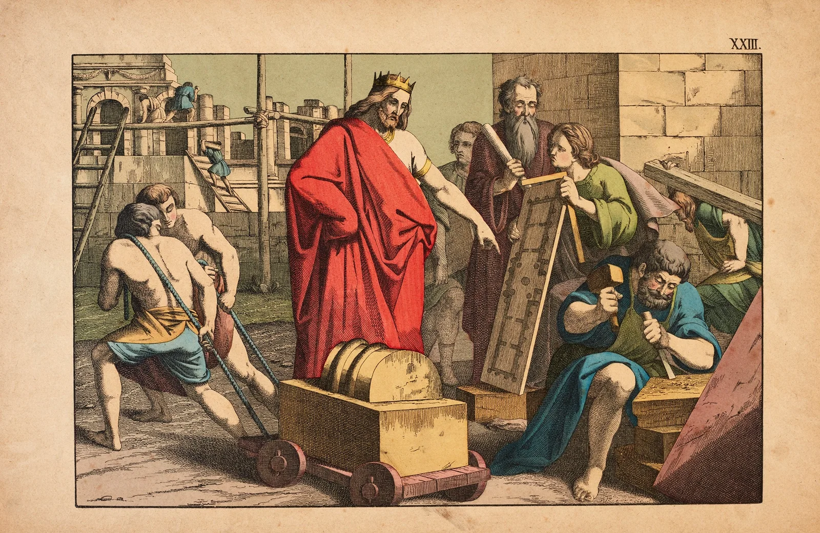 The temple is being built av Theodor Eckardt