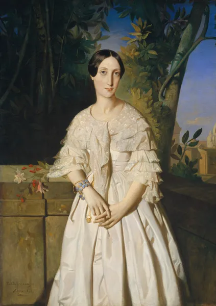 Comtesse de La Tour-Maubourg (Marie-Louise-Charlotte-Gabrielle Thomas de Pange, 1816–1850) av Théodore Chassériau