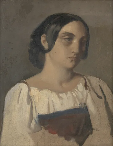Portrait of an Italian woman av Théodore Chassériau