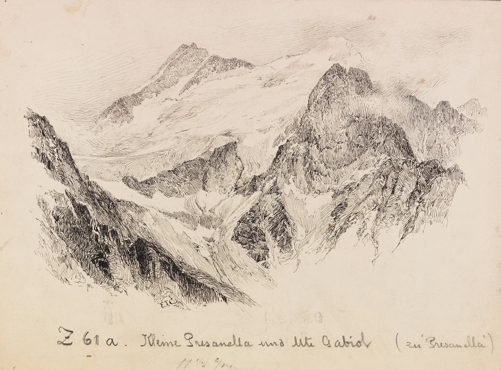 Blick auf die Presanella av Edward Theodore Compton