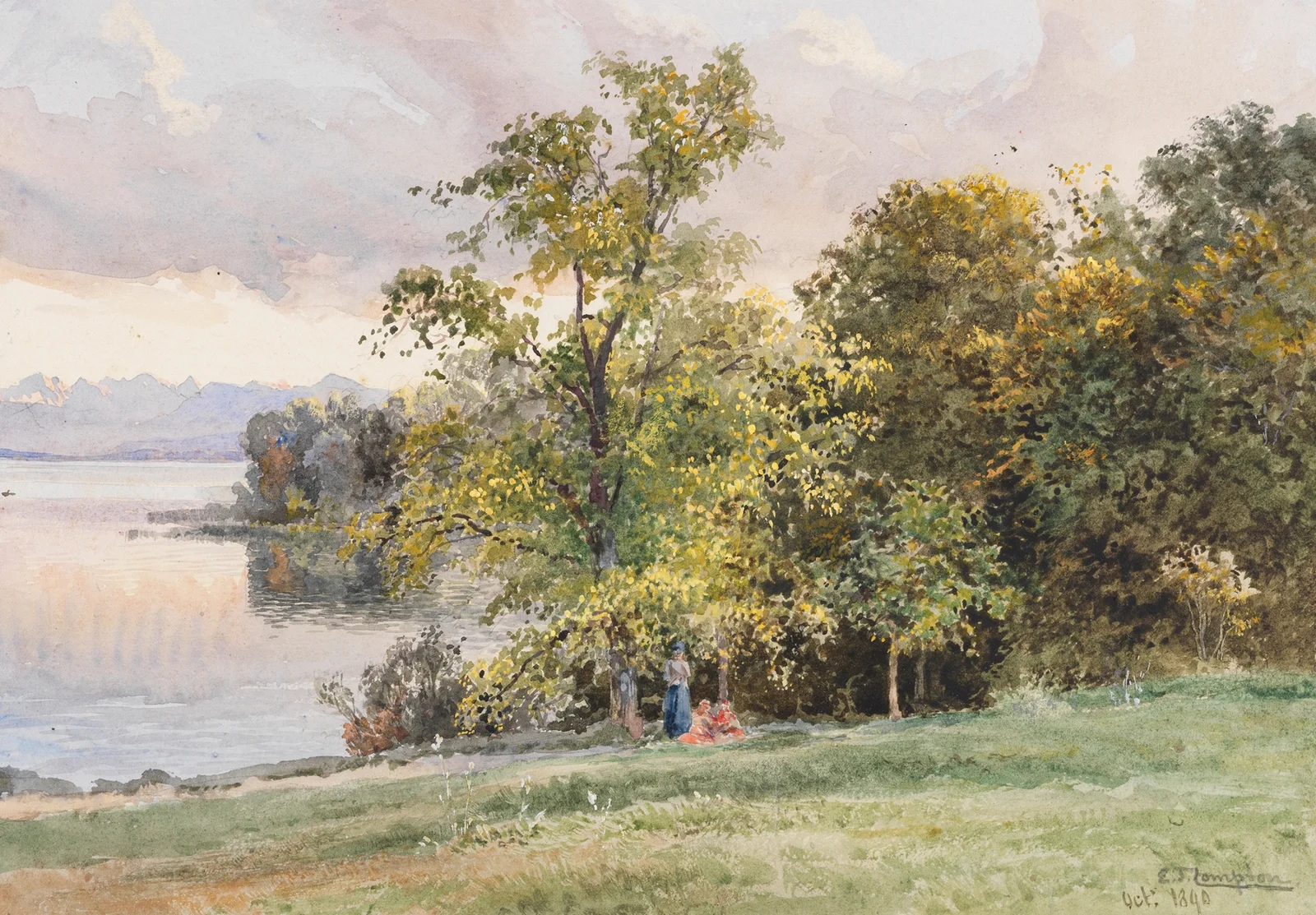 Landschaft am Starnberger See av Edward Theodore Compton