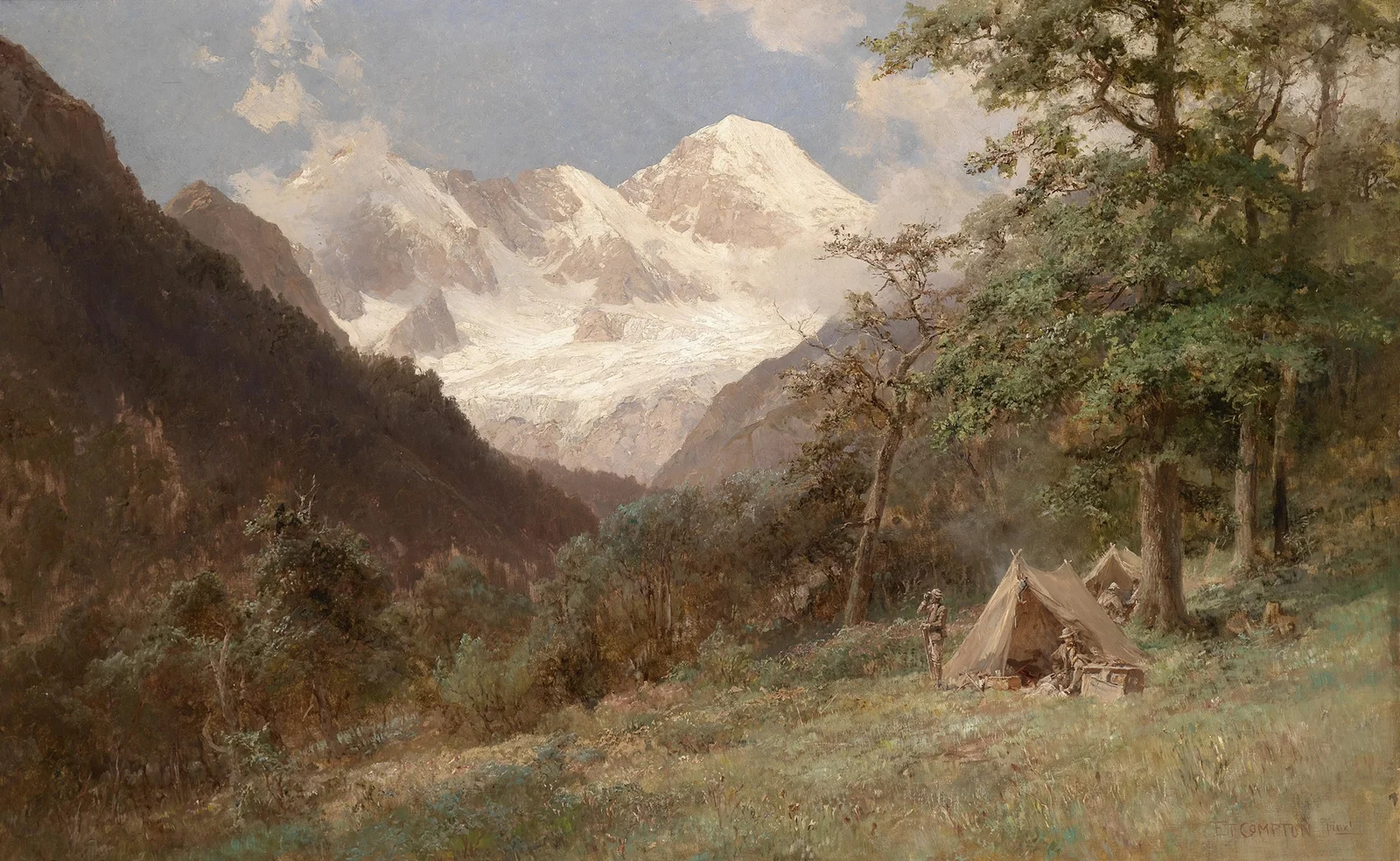 Landschaft im Kaukasus av Edward Theodore Compton