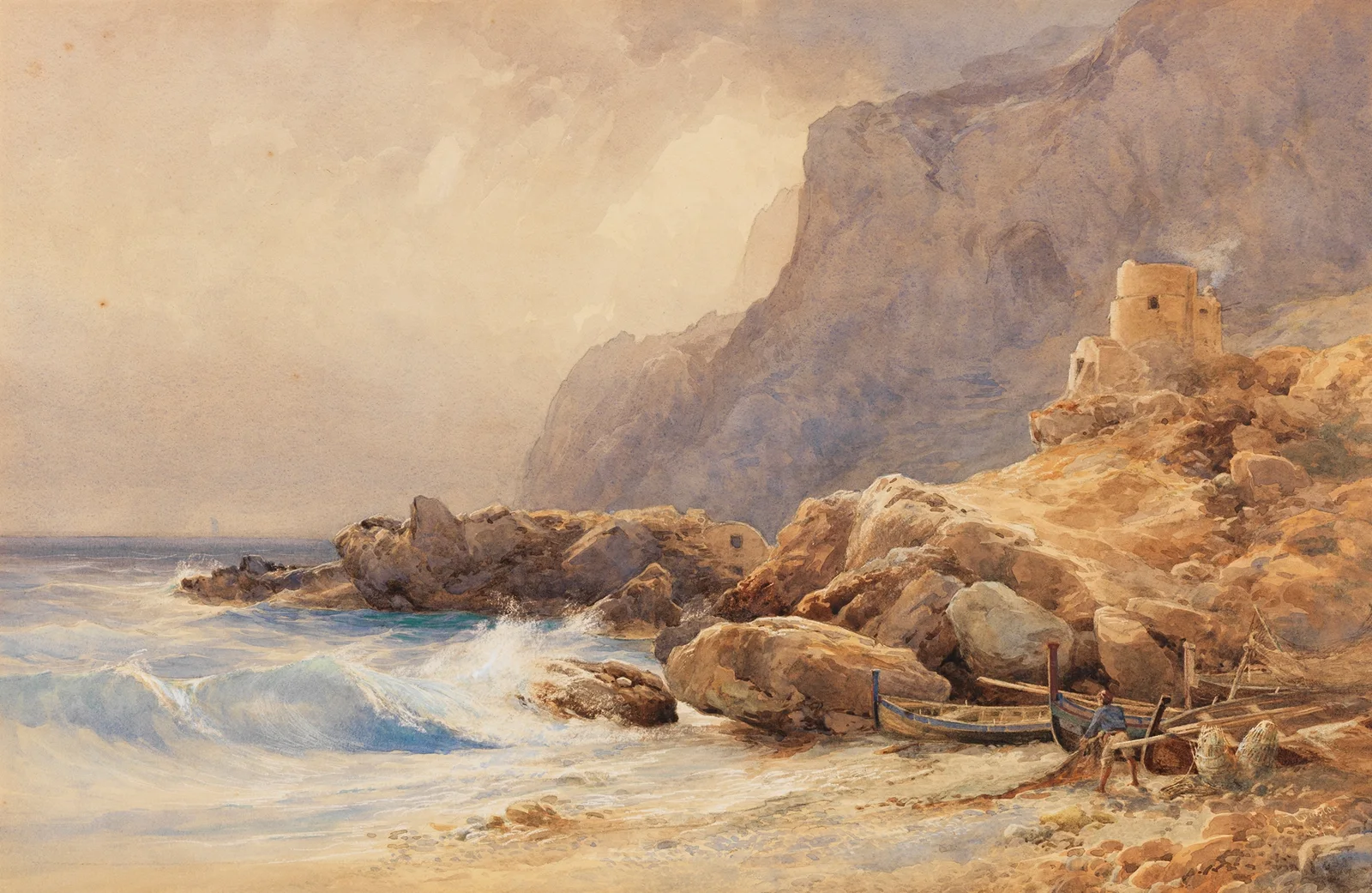Marina piccola, Capri av Edward Theodore Compton