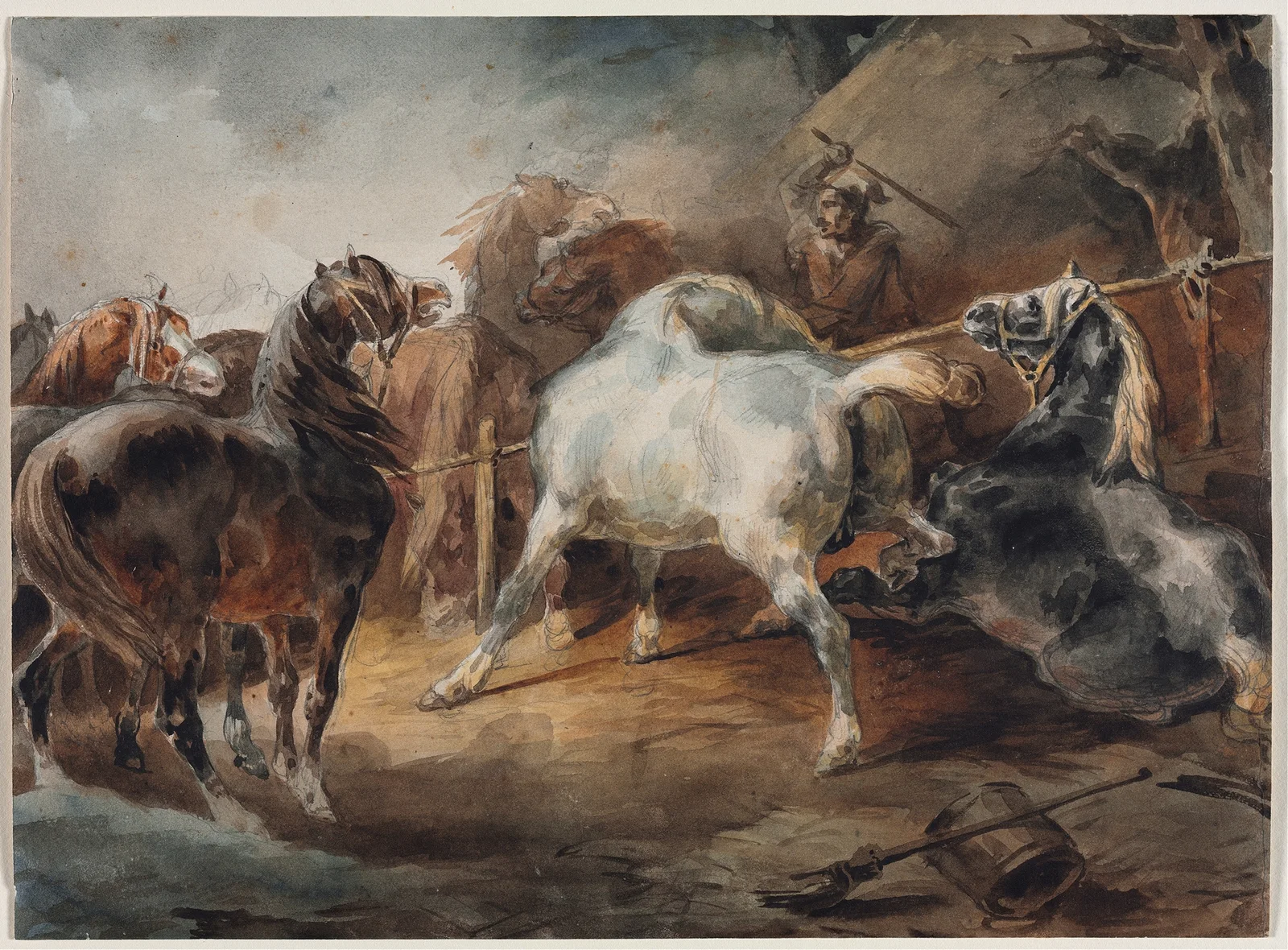 Fighting Horses av Théodore Géricault