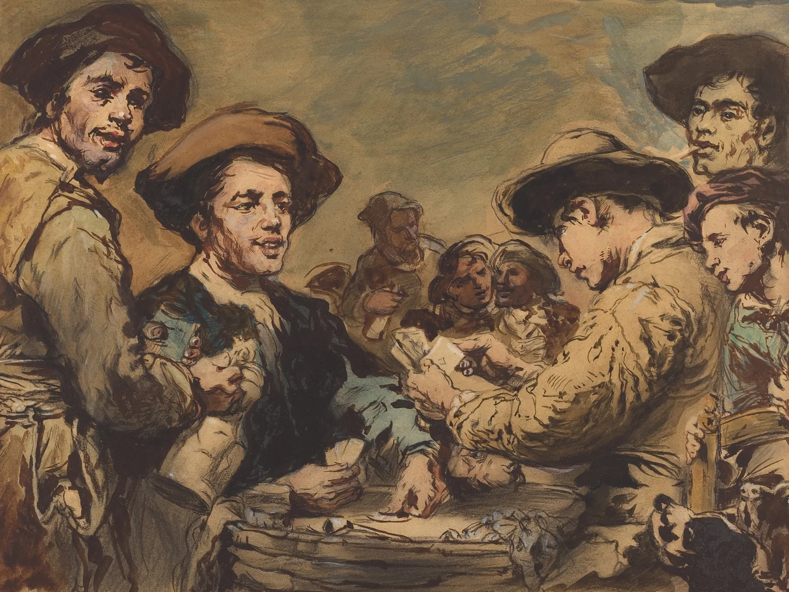 Card Players av Théodule Ribot