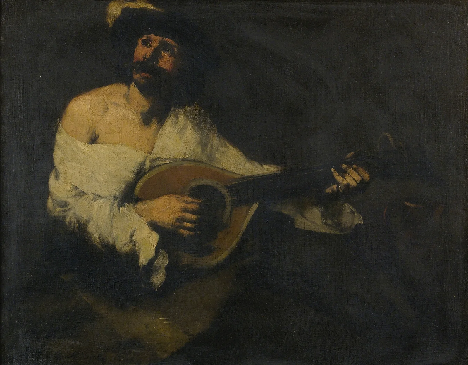 The Mandolin Player av Théodule Ribot