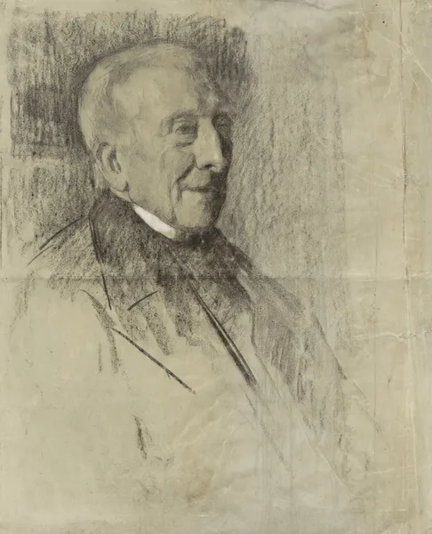 Portret van een oude heer, naar rechts av Thérèse Schwartze