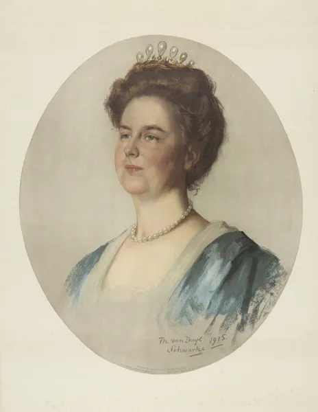 Portret van Wilhelmina, koningin der Nederlanden av Thérèse Schwartze