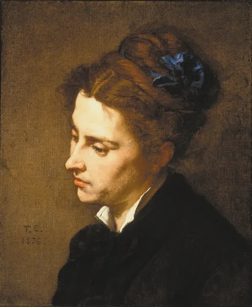 Head of a Woman av Thomas Couture