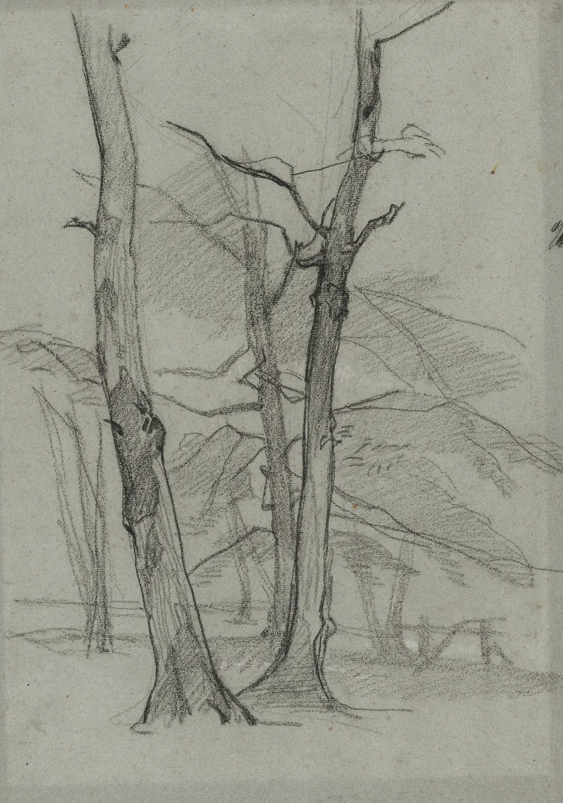 Landscape Study with Trees av Thomas Couture