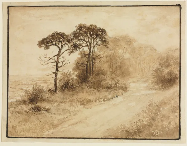 Landscape with Winding Road av Thomas Doughty