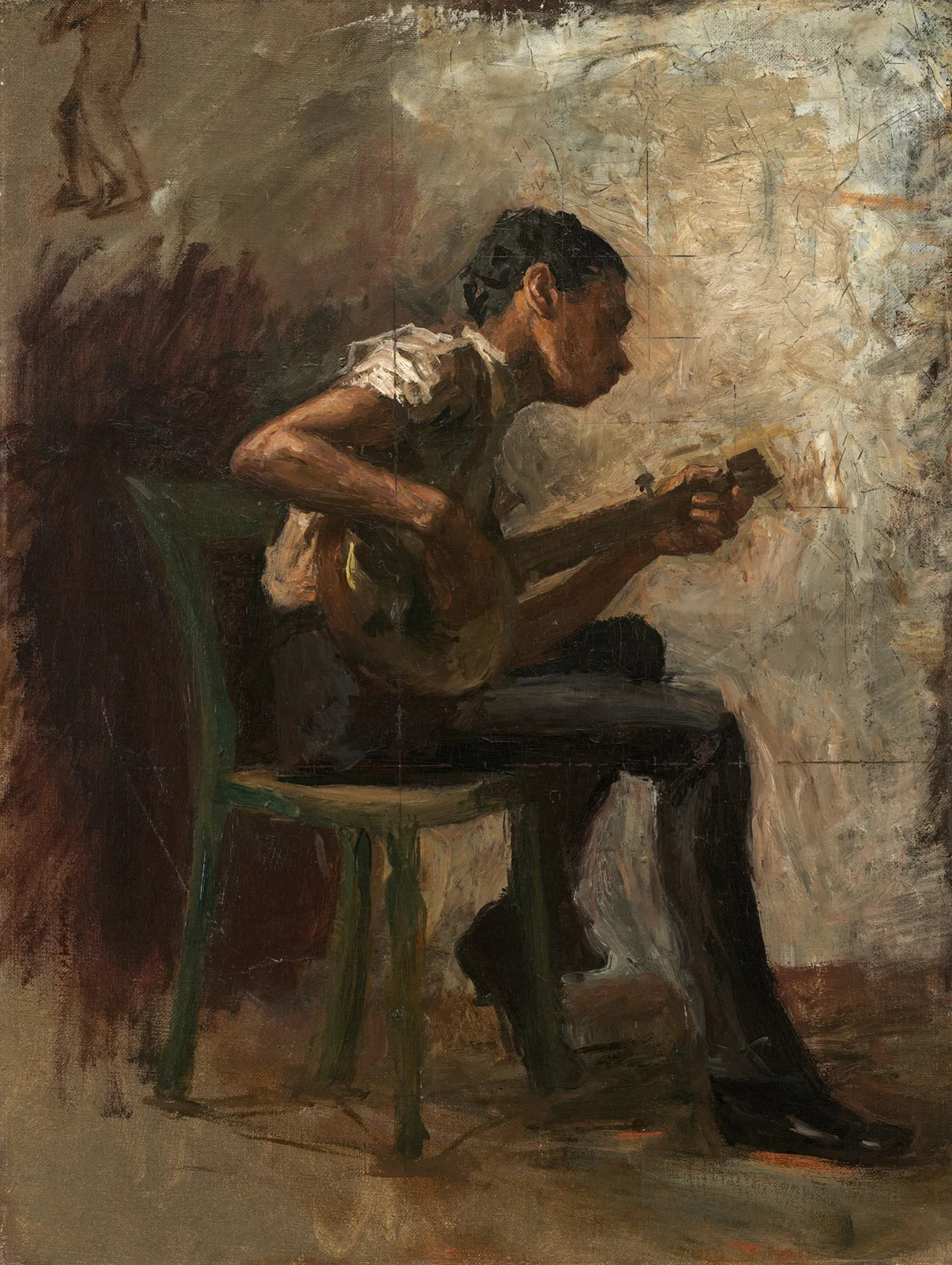 Study for ‘The Dancing Lesson’; The Banjo Player av Thomas Eakins