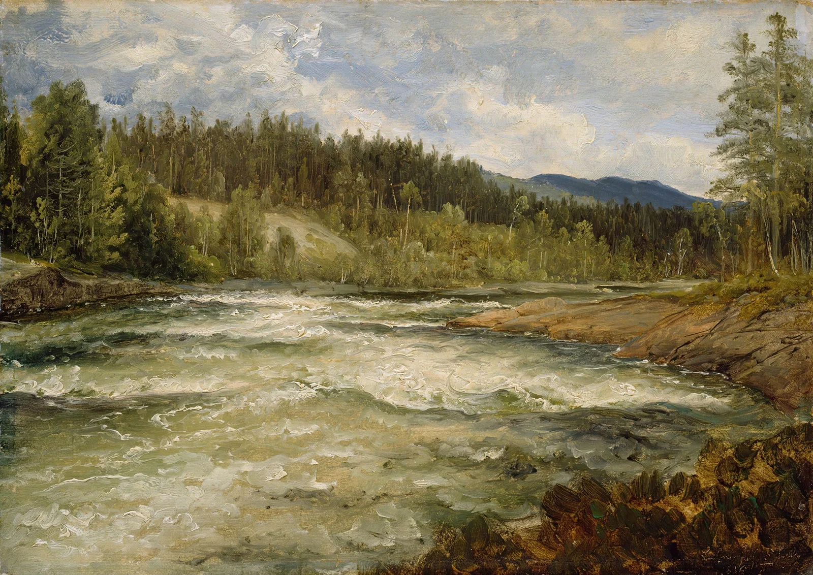 The Labro Falls, 1836 av Thomas Fearnley