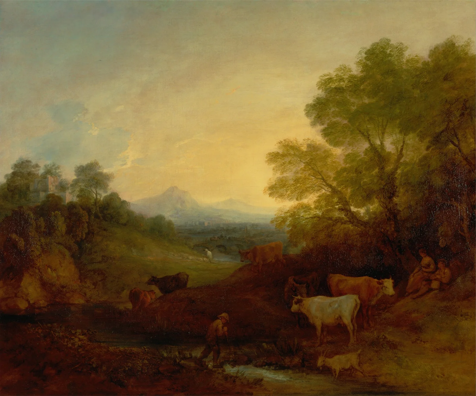 Landscape with Cattle – nr 1 av Thomas Gainsborough